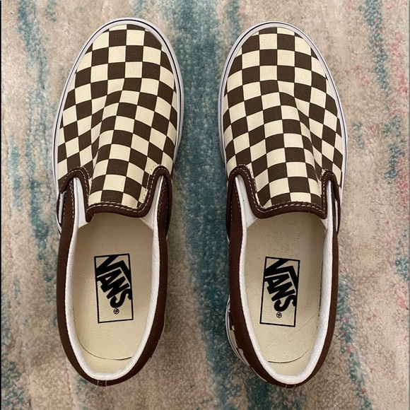 Vans Shoes - Brown Checkered Vans
